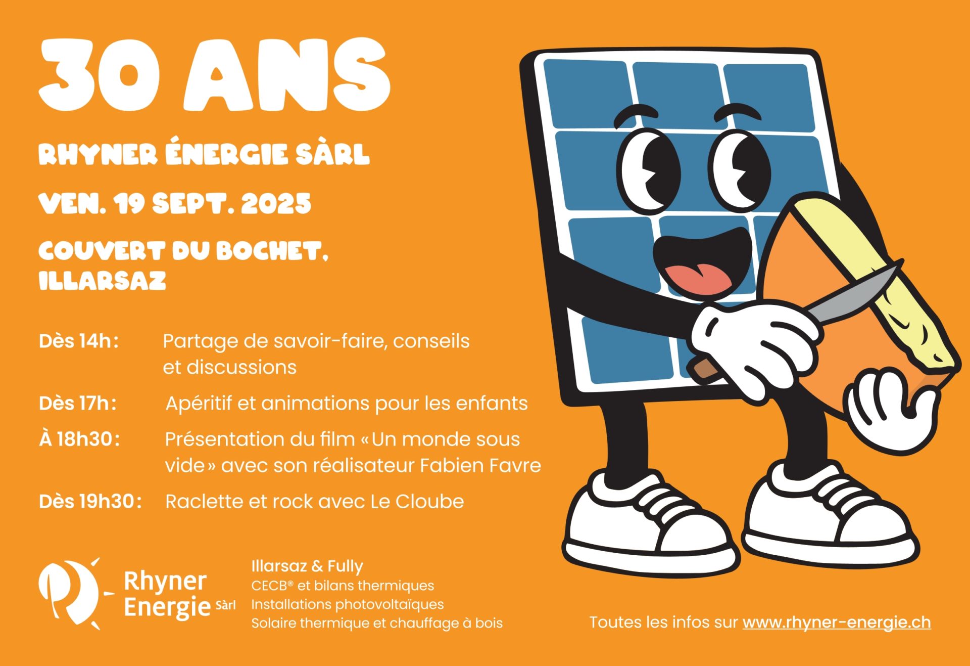 Rhyner Energie Sàrl fête ses 30 ans ! - Rhyner Energie | énergie solaire